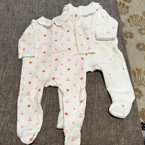 Set of 2 Jacadi onesies- 6 months